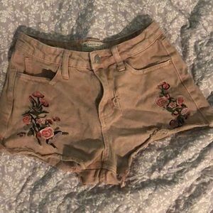 Pink Flower Shorts